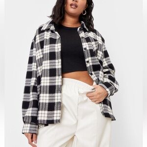 Black and White Plaid Shacket